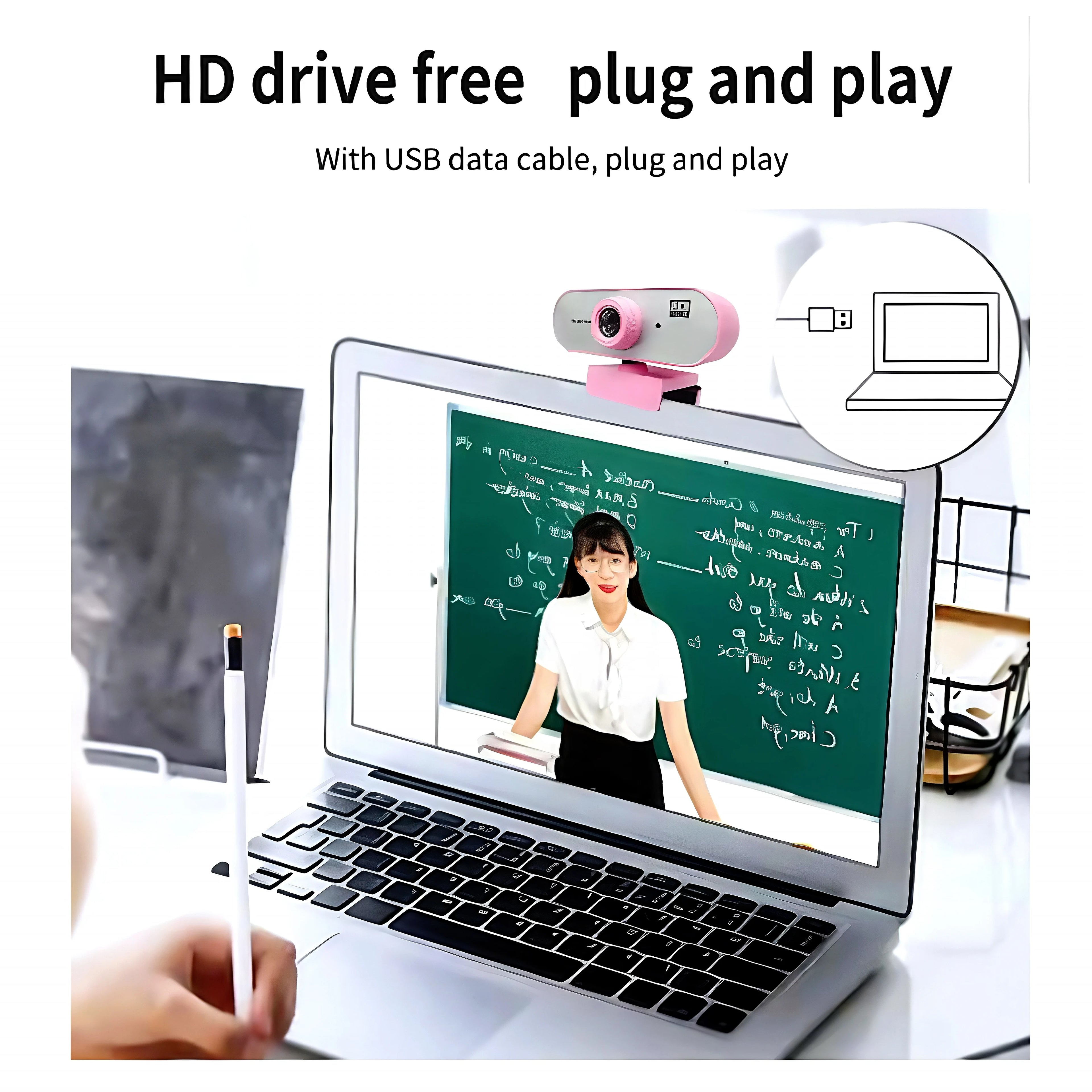 Wodexun Security USB  Full HD Webcam High Quality Webcams Hd Resolutions Security Cameras Built in Microphone Factory Price OEM