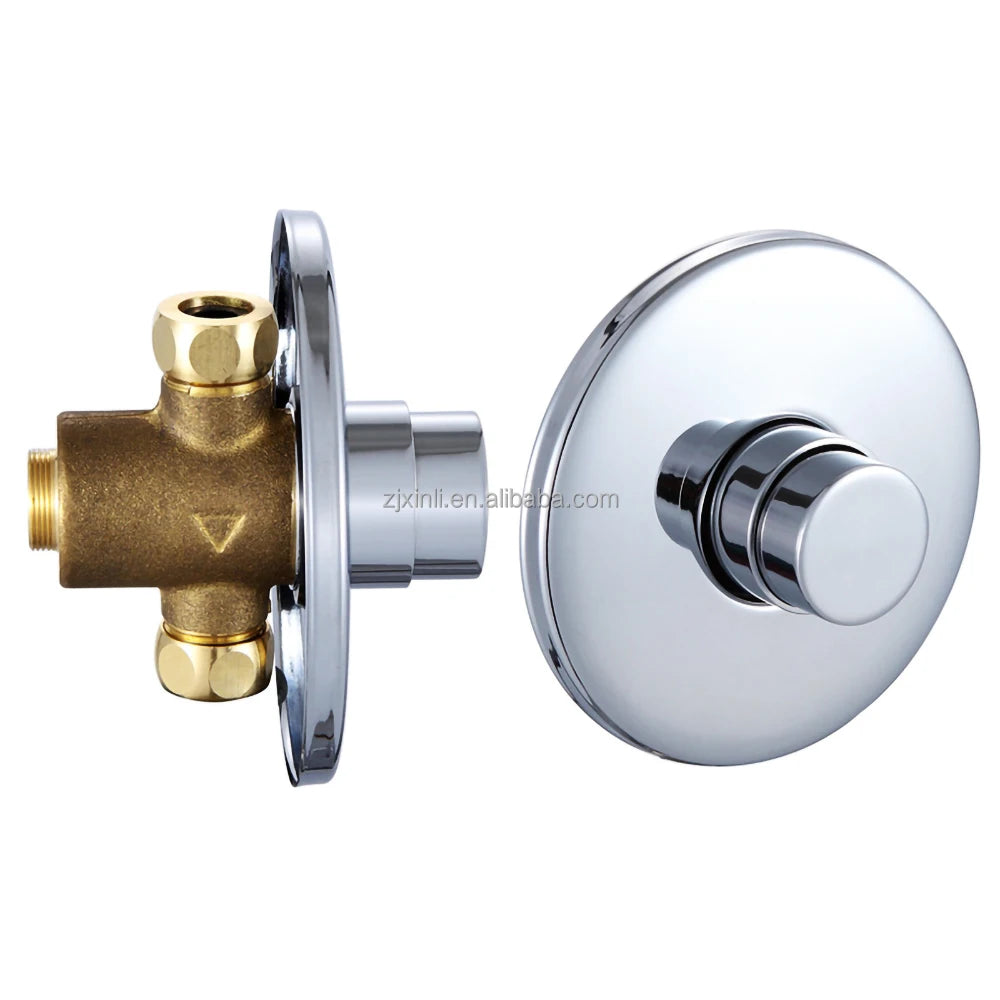 X8040W1BSCR Brass Material Chrome Color in Wall Conceal Mounted of Self Closing Time Delay Shower Tap