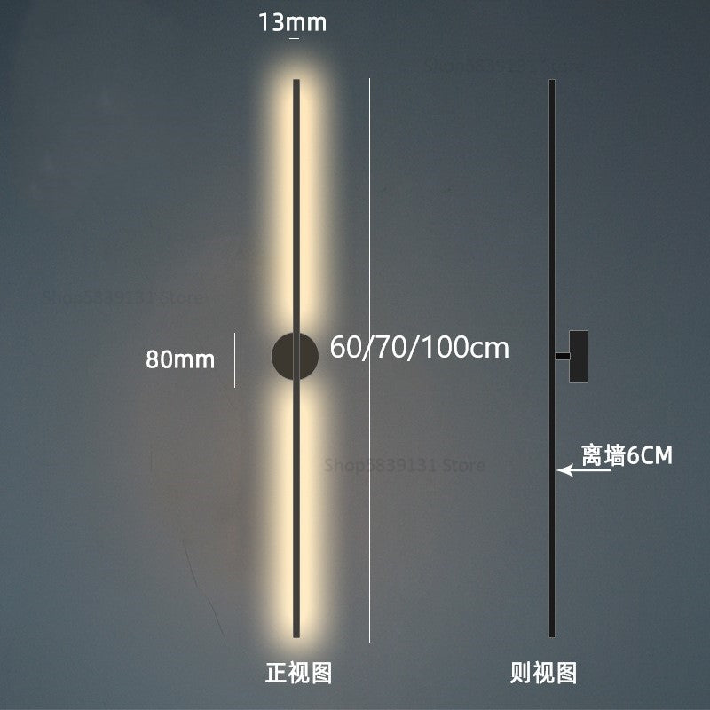 Modern Simple Line Wall Lamps Nordic Living Room Luxury Wall Decor Led Wall Light Creative Aisle Rotating Lam Wall Sconce Lights
