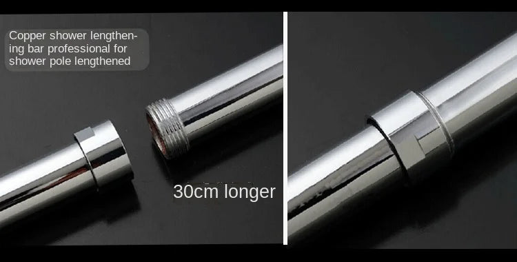 Shower Extender Gray Black Shower Extension Rod Shower Bracket 30\40\50 cm Shower Extension Rod Riser Tube Bathroom Accessories