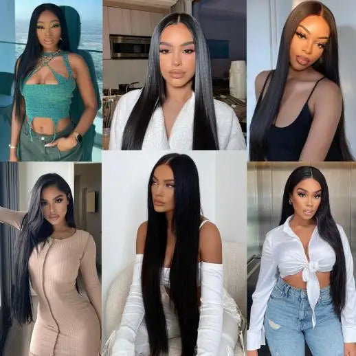 Super Double Drawn 13x4 Lace Front Wig Virgin Straight 150% Density Raw Cuticle Aligned Glueless Pre Plucked Baby Hair