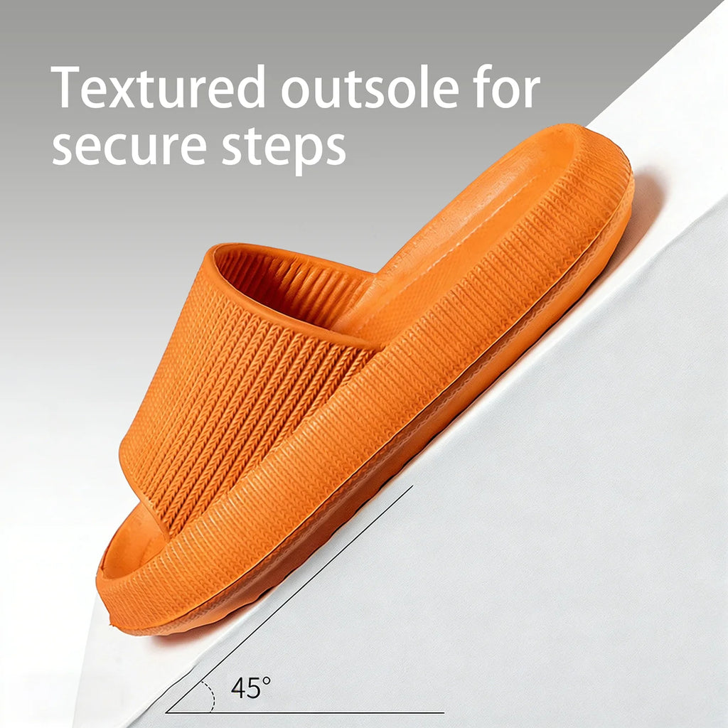 Men's Women's Lightweight Quick Dry Open-Toe EVA Shower Sandals Anti-Slip Platform Winter Cloud House Massage Pillow Slippers
