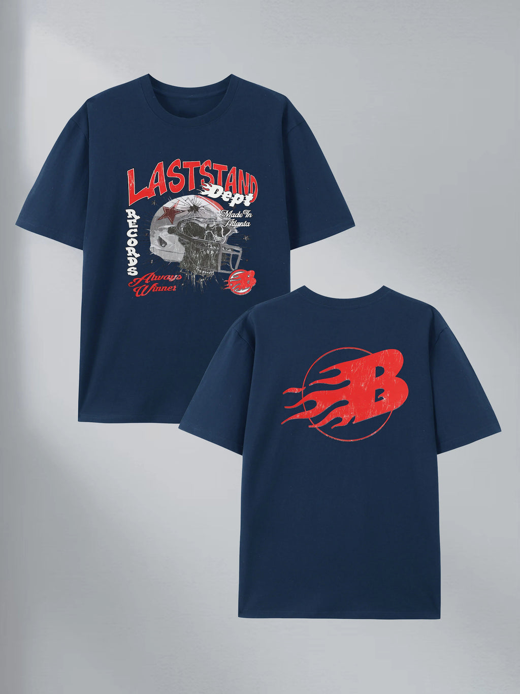 LastStand Skull Graphic Tee 100% Cotton US Warehouse 7 Colors