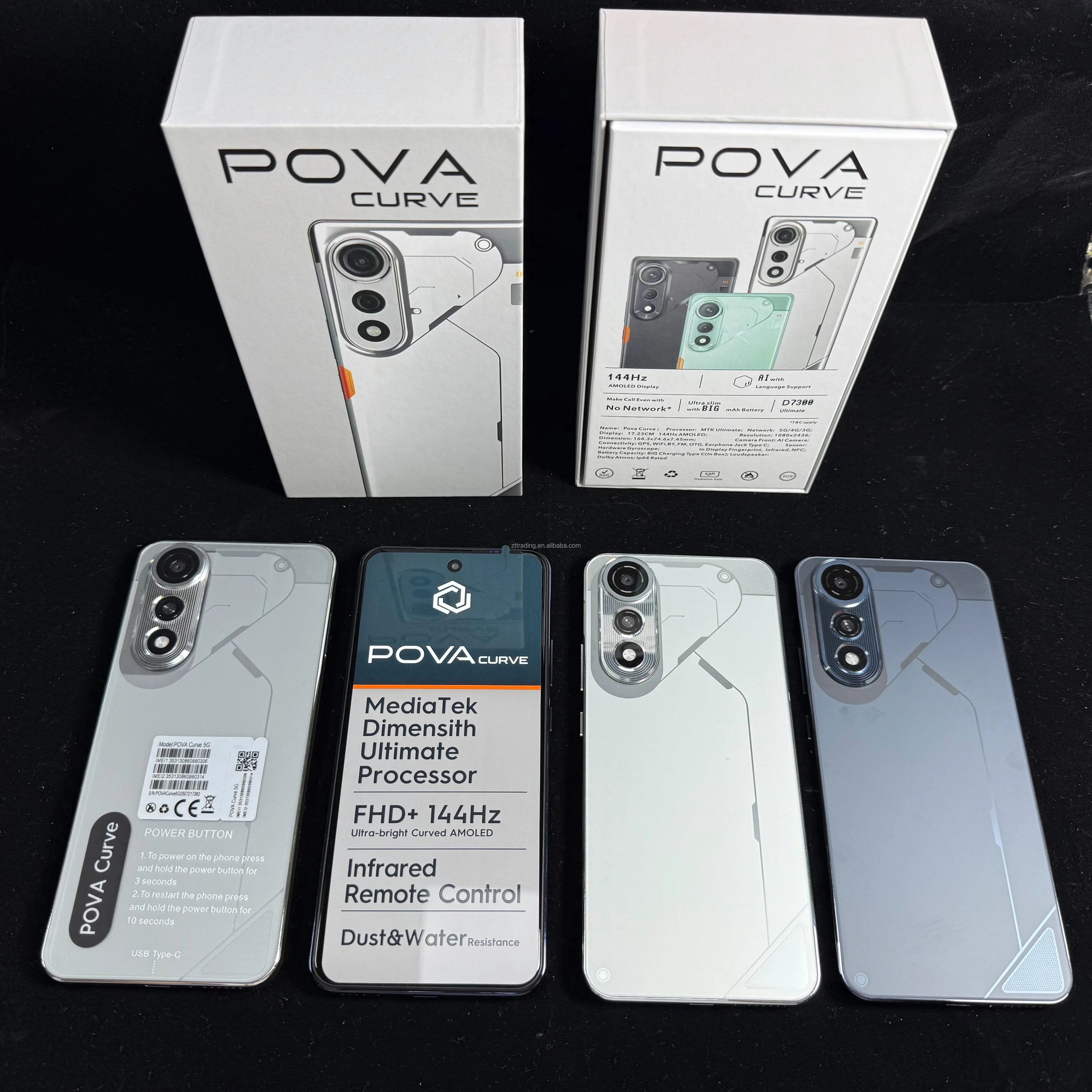 Hot Selling Popular 7.3inch Pova 7 16GB+1TB Smart Phone Mobile Phones 6800mAh Low Price