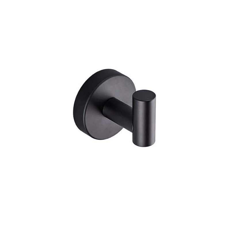 Stainless Steel Bathroom Hardware Set Bathroom Accessories Black Robe Hook Towel Rail Bar Rack Bar Shelf Tissue Paper Holder