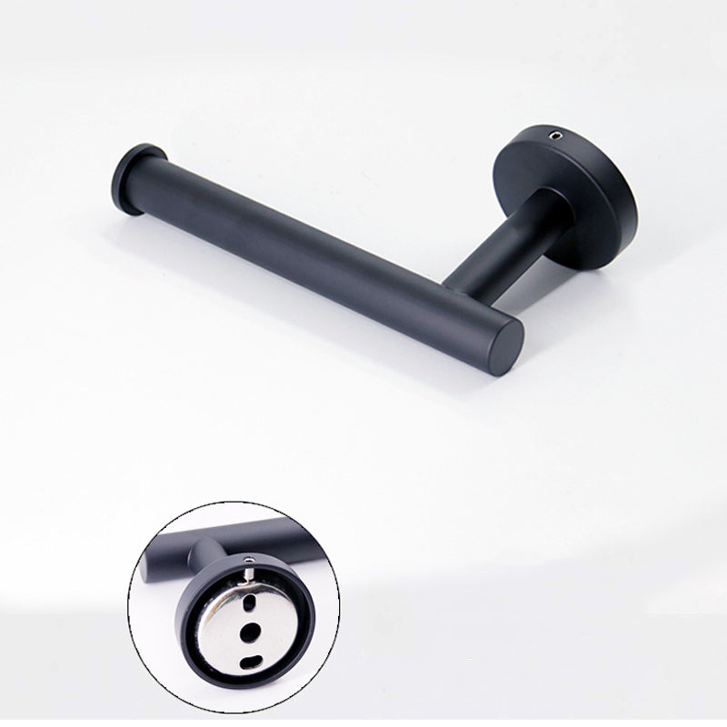 Stainless Steel Bathroom Hardware Set Bathroom Accessories Black Robe Hook Towel Rail Bar Rack Bar Shelf Tissue Paper Holder