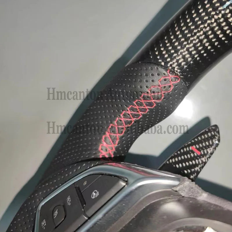 Wholesale New Products Perforated Leather Carbon Fiber Steering Wheel for Chevrolet Camaro Car Steering Wheel