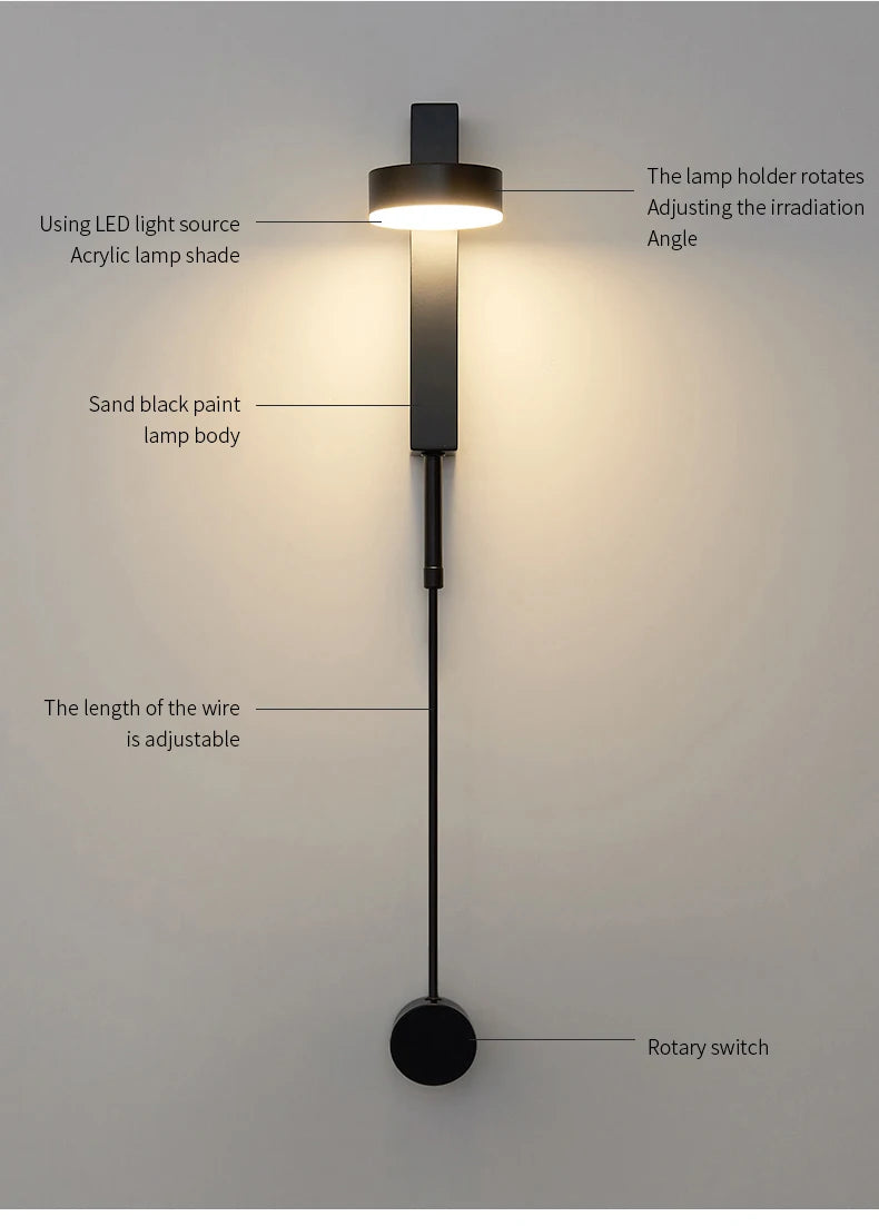Modern Tv 2023 New Led Lamp Bedside Table Bedroom Lights for Living Room Decor Wall Indoor Lighting