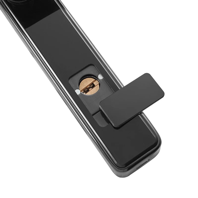 Stainless Steel European Standard Smart Lock Outdoor Waterproof Fingerprint Lock Narrow Frame Door Aluminium Alloy Door Lock