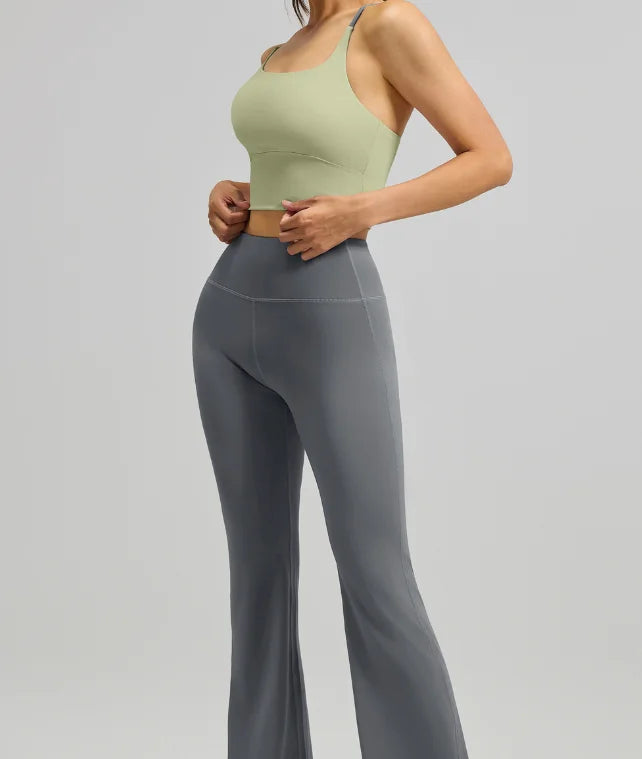 Women's High-Waist Hip-Lifting V-neck Sleeveless Two-Piece Fitness Suit Breathable Slimming Yoga Suit Four-Way Stretch Solid