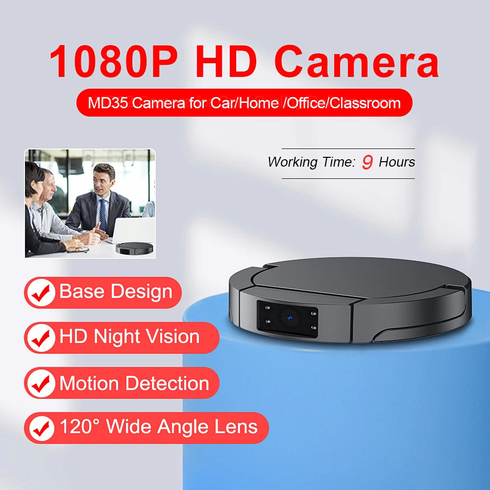 Ynmee MD35 Mini Desktop Camera Sport DV Digital Voice Video Recorder 1080P Body Small Cam Security Cameras 10 Hours Mini Camera