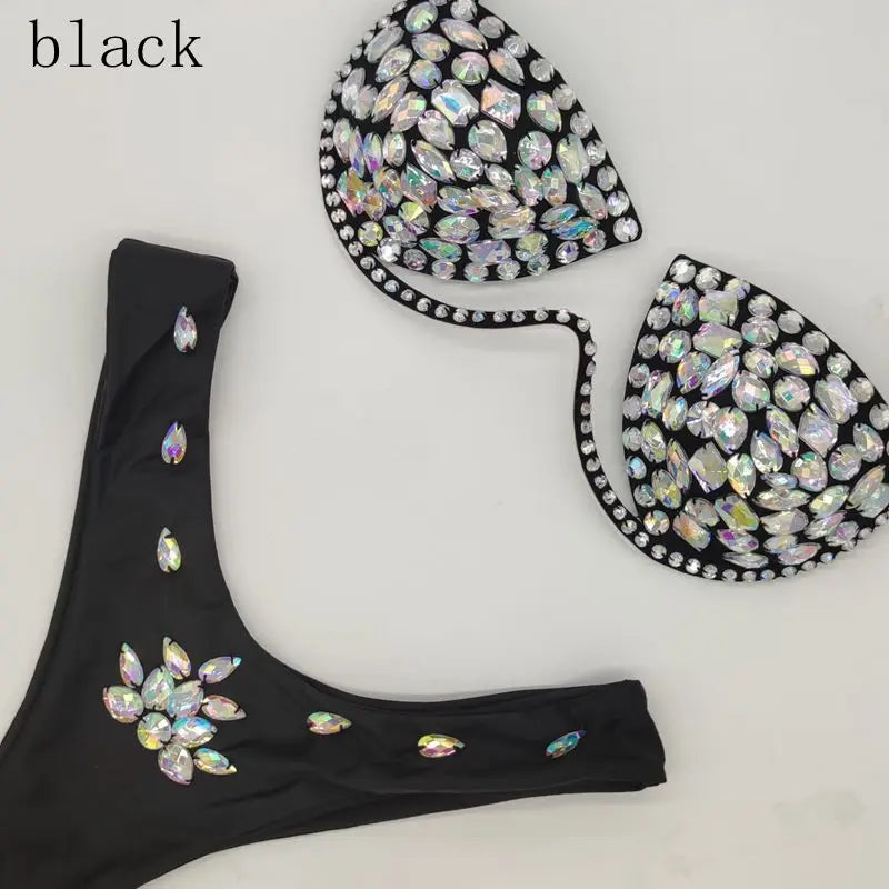 2020 10colors diamond bikini crystal bikini swimwear plus  sizes bikini rhinestone bikini swimsuit sexy  beachwear biquini