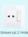 Coswall Luxury Crystal Tempered Glass Panel 1 Gang 1 Way Light Switch On / Off Wall Switch With LED Indicator 16A AC 250V