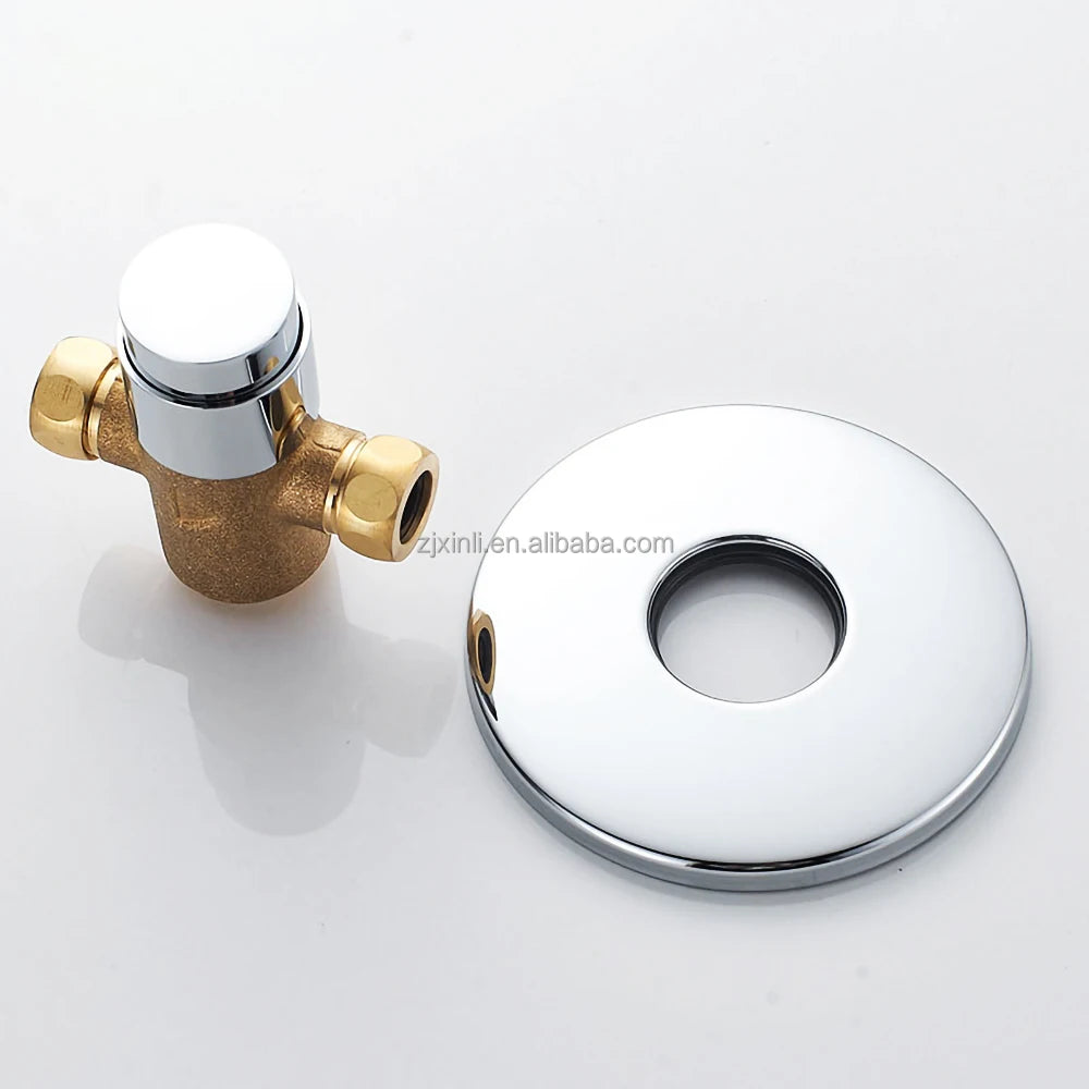 X8040W1BSCR Brass Material Chrome Color in Wall Conceal Mounted of Self Closing Time Delay Shower Tap