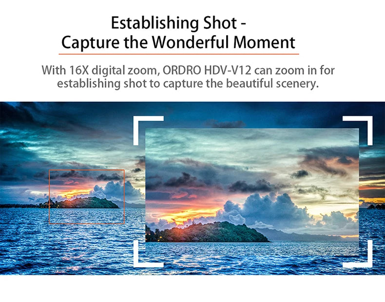 Video Camera Full HD 1080P Digital Camcorder Ordro V12 Infrared Night Vision Home Use Camara for Youtuber Beginner Vlogging