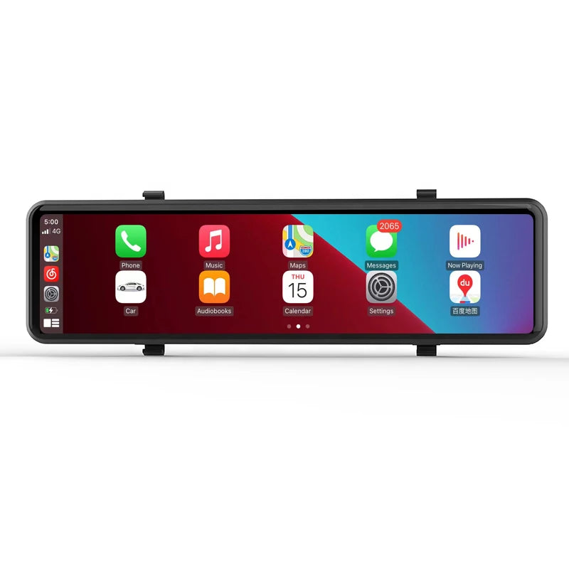 12" Car Play Android Auto Car Black Box Wifi Wireless Carplay Dash Cam 3 Lens Camera Front 2K+rear 1080P Car Video Recorde