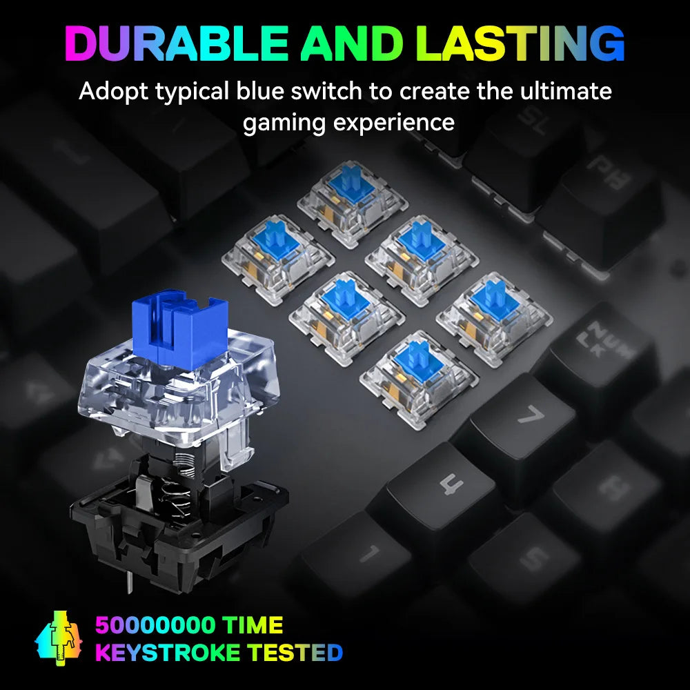 USB Wired RGB Mechanical Keyboard Gaming Spanish Teclado Mechanico Espanol Para PC New Clavier Gamee Gamers Claviers De Jeu
