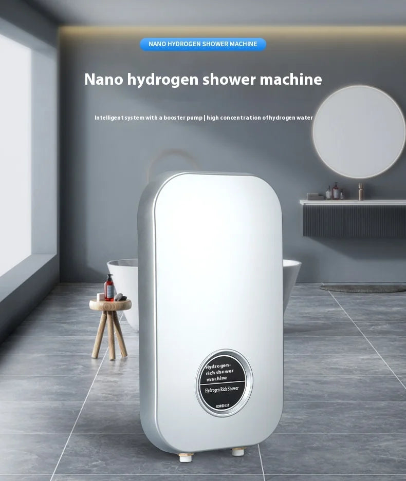 High Concentration PEM Hydrogen Generator Nano Hydrogen Shower Machine Hydrogen Rich Pure Water Heater for Bathroom Use