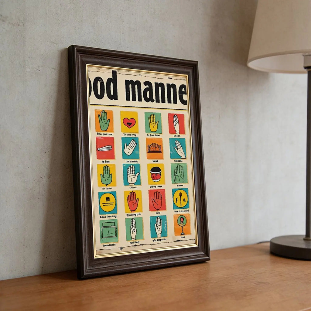16x24 Wood Grain Gold Border Frame with "Live with Purpose" for Office