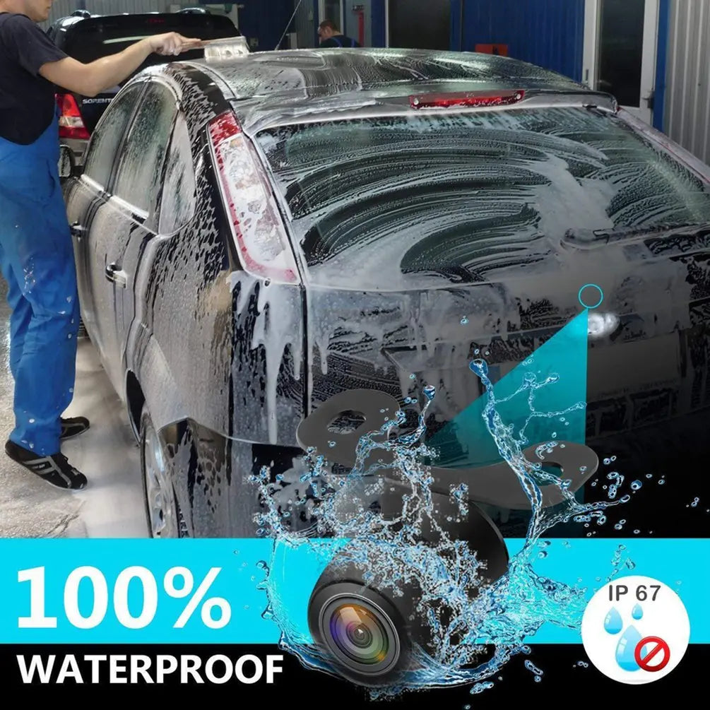 Car high-definition camera, large-angle waterproof CMOS car rear/front/side view reversing camera, rear pull-out camera