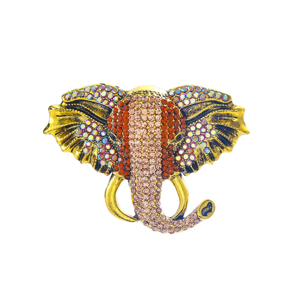 Weiman Vintage Rhinestone Elephant Brooch Anti-Slip Alloy Animal Pearl Brooch for Wedding Children's Clothing & Jewelry Gift