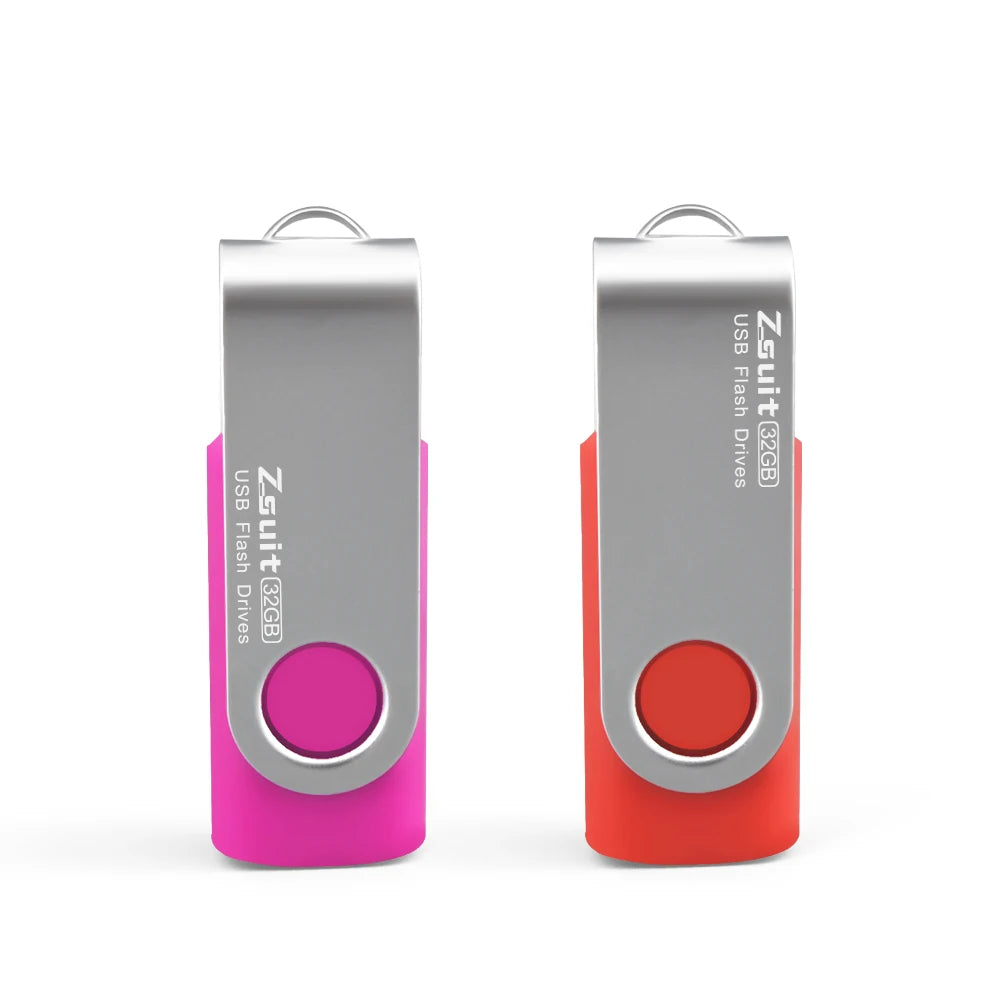Hot Selling Swivel Metal USB Flash Drive in Various Colors 1GB to 128GB USB 2.0 E14 CE FCC ROHS Certified 9g