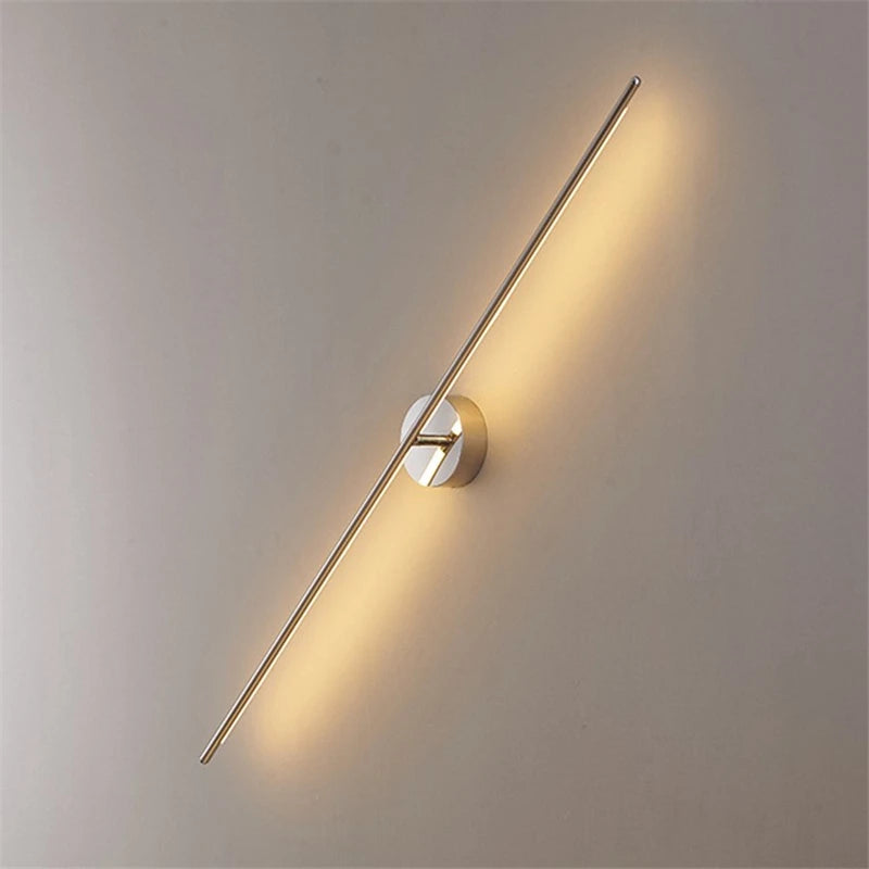 Modern Simple Line Wall Lamps Nordic Living Room Luxury Wall Decor Led Wall Light Creative Aisle Rotating Lam Wall Sconce Lights