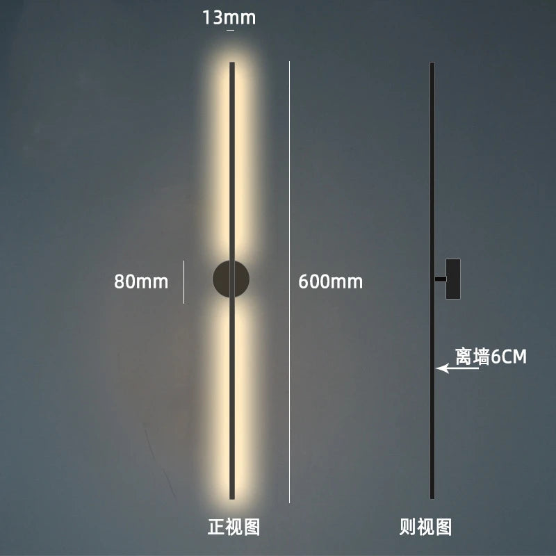 Modern Simple Line Wall Lamps Nordic Living Room Luxury Wall Decor Led Wall Light Creative Aisle Rotating Lam Wall Sconce Lights