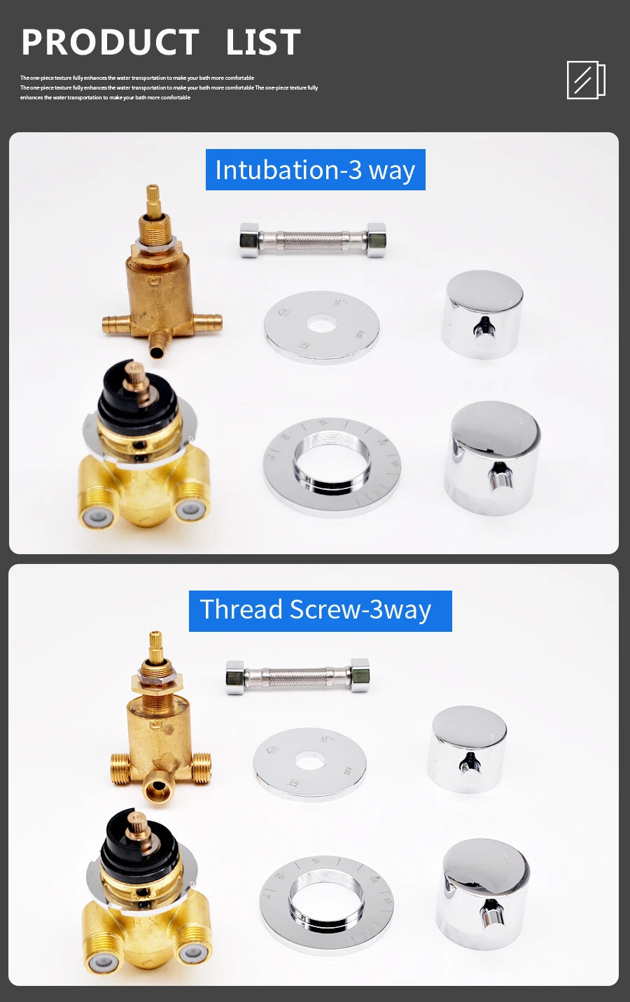 Split Type Thermostatic Shower Cabin Faucet Tap Shower Bath Brass Mixer Diverter 2/3/4/5 Output  Screw Thread Or Intubation