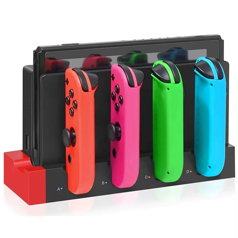 PG-9186 for Joycon Charging Dock Station for Switch&OLED - Charges up to 4 Controllers, Compatible with Switch and OLED Model