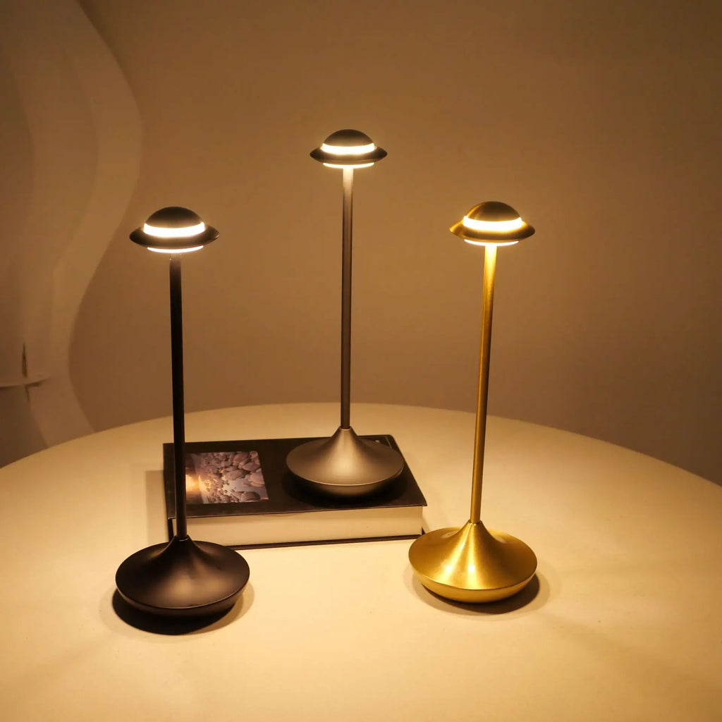 Portable Cordless Table Touch LED Rechargeable Battery Dimmable Warm White Light Restaurant Dining Hotel Bar Living Room Lamp