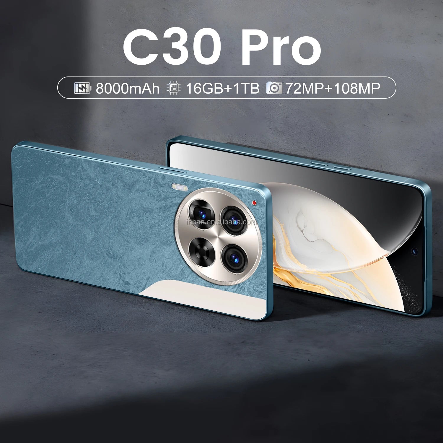 Brand New C30 Pro Original 7.3Inch Android 13 Phone 16GB + 1TB 72MP + 108MP Camon 30 Pro Mobile Phones