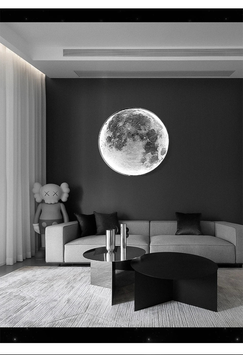 Modern LED Wall Lamp Moon Indoor Lighting For Bedroom Living Hall Room HOME Decoration Fixture Lights decorate Lusters Lamps