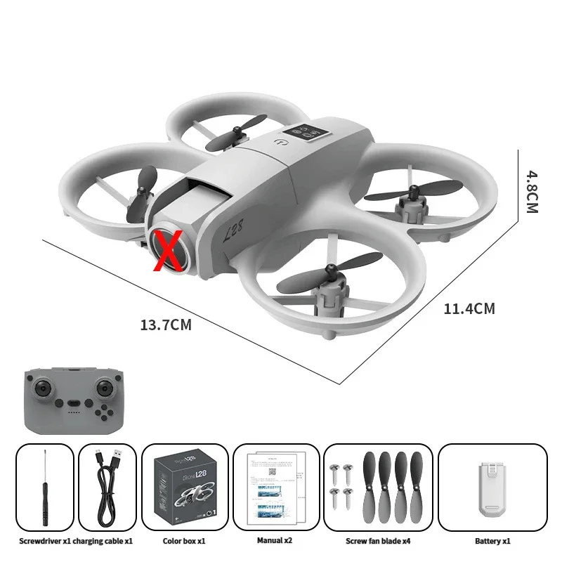 Hot Selling Shockproof EVA Material Indoor Beginner Level 6CH 6 Channels Auto Return 1080P HD 2.4Ghz Ready Go Gray 30-50cm RC