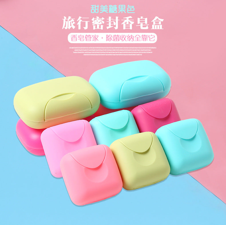 Plastic Travel Soap Box Dish Plate Case Case Holder Container Wash Shower Home Shower Bathroom Sealed Soap Case