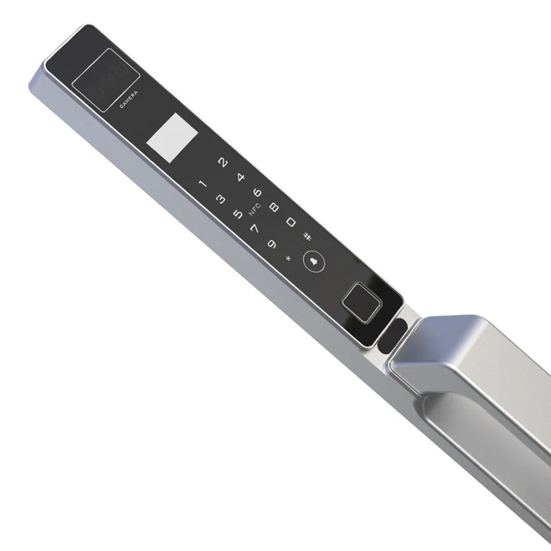 TUYA Face Recognition Fingerprint Hold Hands Lock Narrow Bezel Cell Phone Tuya Aluminum Door Code Lock Automatic Smart Door Lock