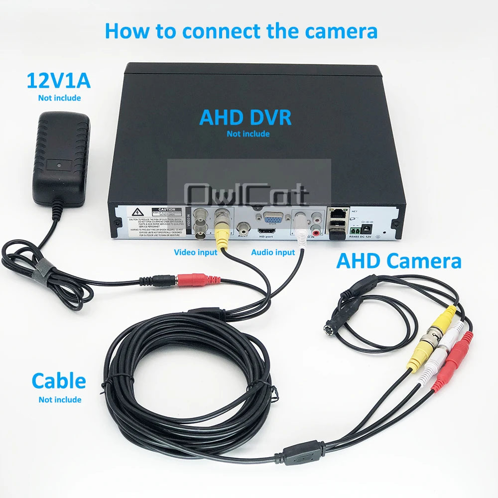 1080P Mini AHD Security Surveillance Camera CCTV Video Audio Camera For HD AHD DVR System