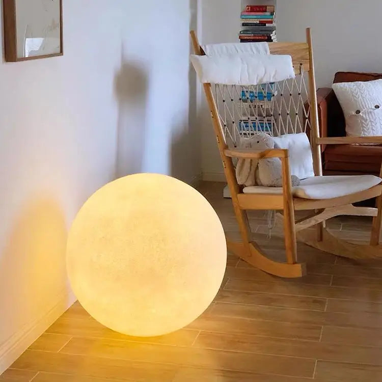 Minimalist Led Floor Lamp Home Decor Living Room Courtyard 3D Moon Lamp Corner Stand Moon Light