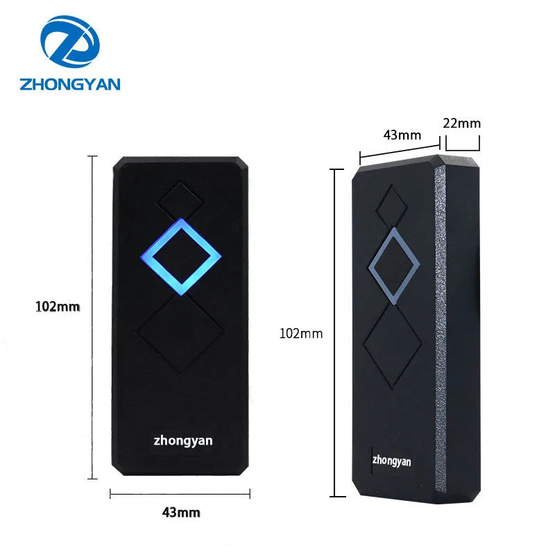 Zhongyan DC12V  NFC Contactless RFID Smart Card Reader Access Control 125Khz Wiegand 26 34  IC ID Door Lock Card Reader