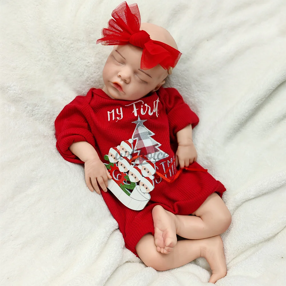 DIY Painted Silicone Reborn Baby Dolls 17" Open Mouth Newborn Dolls Washable Silicone Dolls As Artist Collection