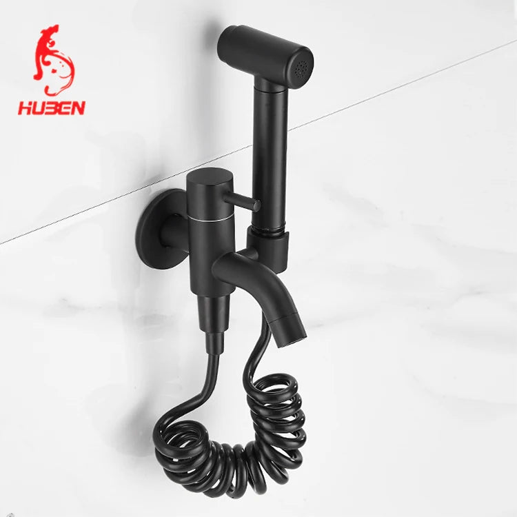 High Pressure Non Electric Eco-Friendly Easy Installation Modern Brass Wall-Mounted Bathroom Shower Bidet Toilet Dual