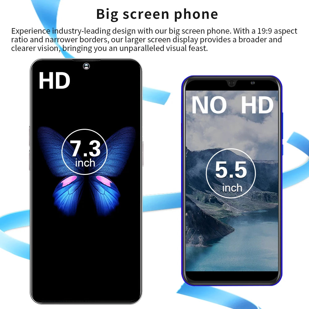 New Arrival S30ultra 5g Phone 7.3 Inch 16gb + 1tb Android Smartphone Android 13 Mobile Phones Wholesale