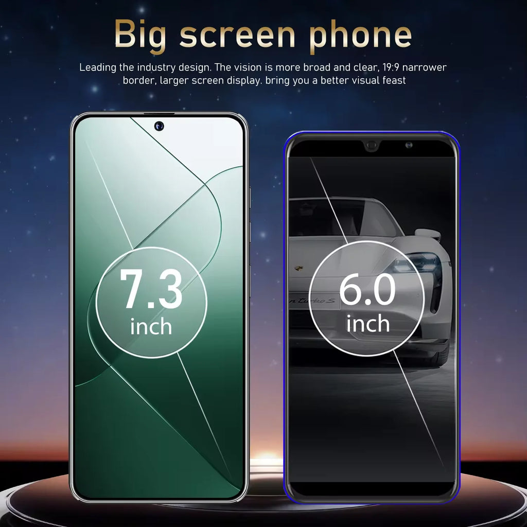 Newest Design M14 Pro Cheap Cell Phones 7.3inch 16GB+1TB 8000mAh 72+108MP WCDMA LTE 5g Smartphone Support Multi Language