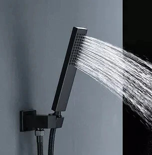 Bathroom Square Rainfall Shower System Wall Mounted Faucet Shower Set