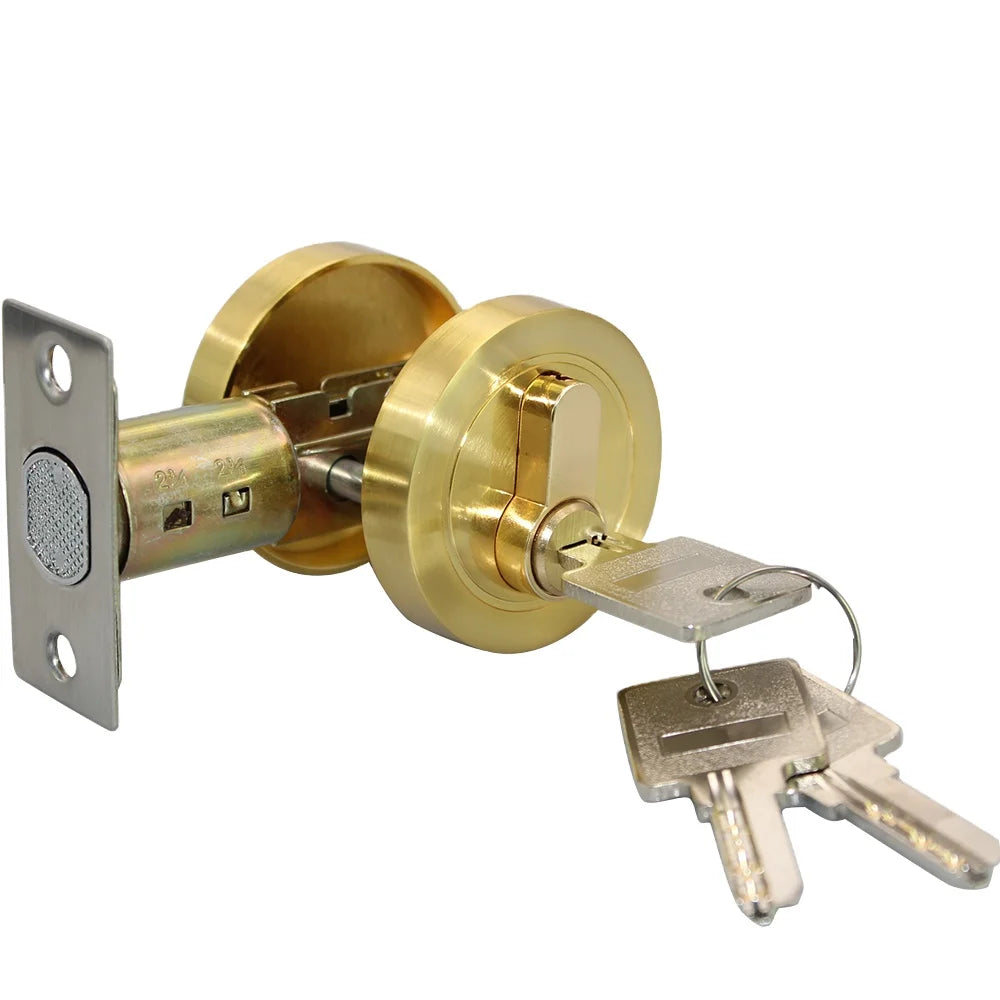 Brighten Gold Invisible Door Dumb Lock Access Door Lock Single Tongue Without Handle Lock