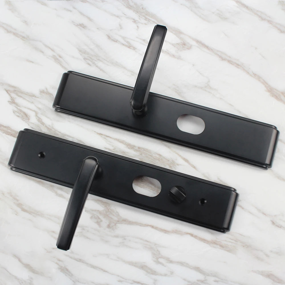 High Security Anti-theft Stainless Steel 304 Mechanical Door Lock Matt Black Panel Lock with Four Spring Bolt