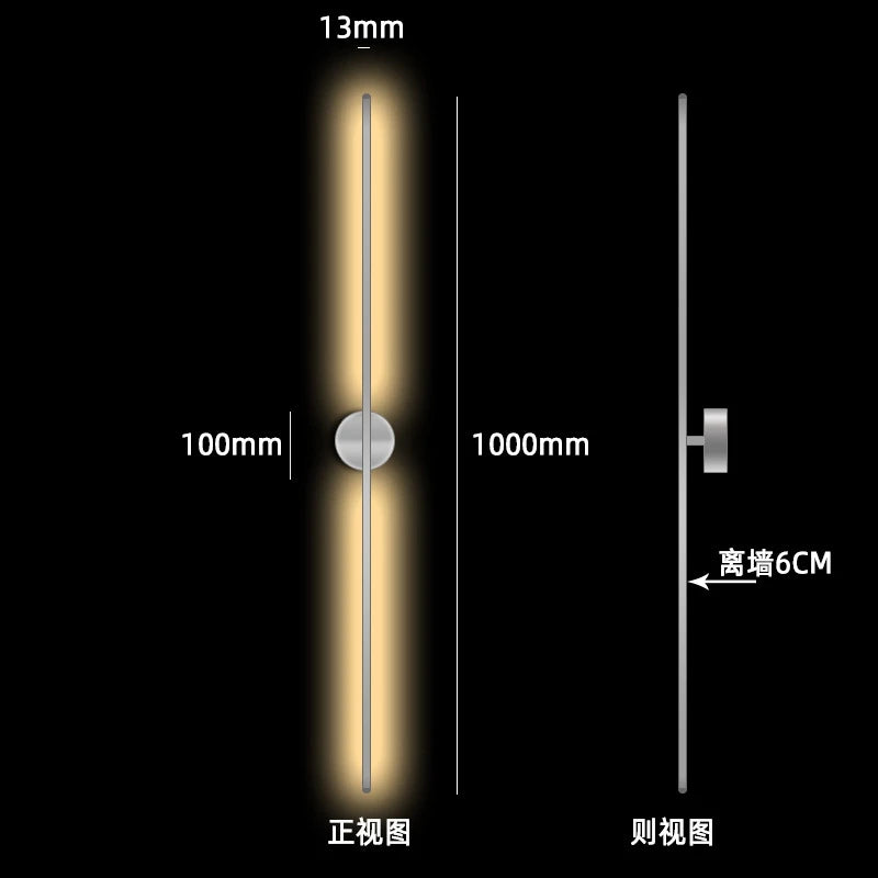 Modern Simple Line Wall Lamps Nordic Living Room Luxury Wall Decor Led Wall Light Creative Aisle Rotating Lam Wall Sconce Lights