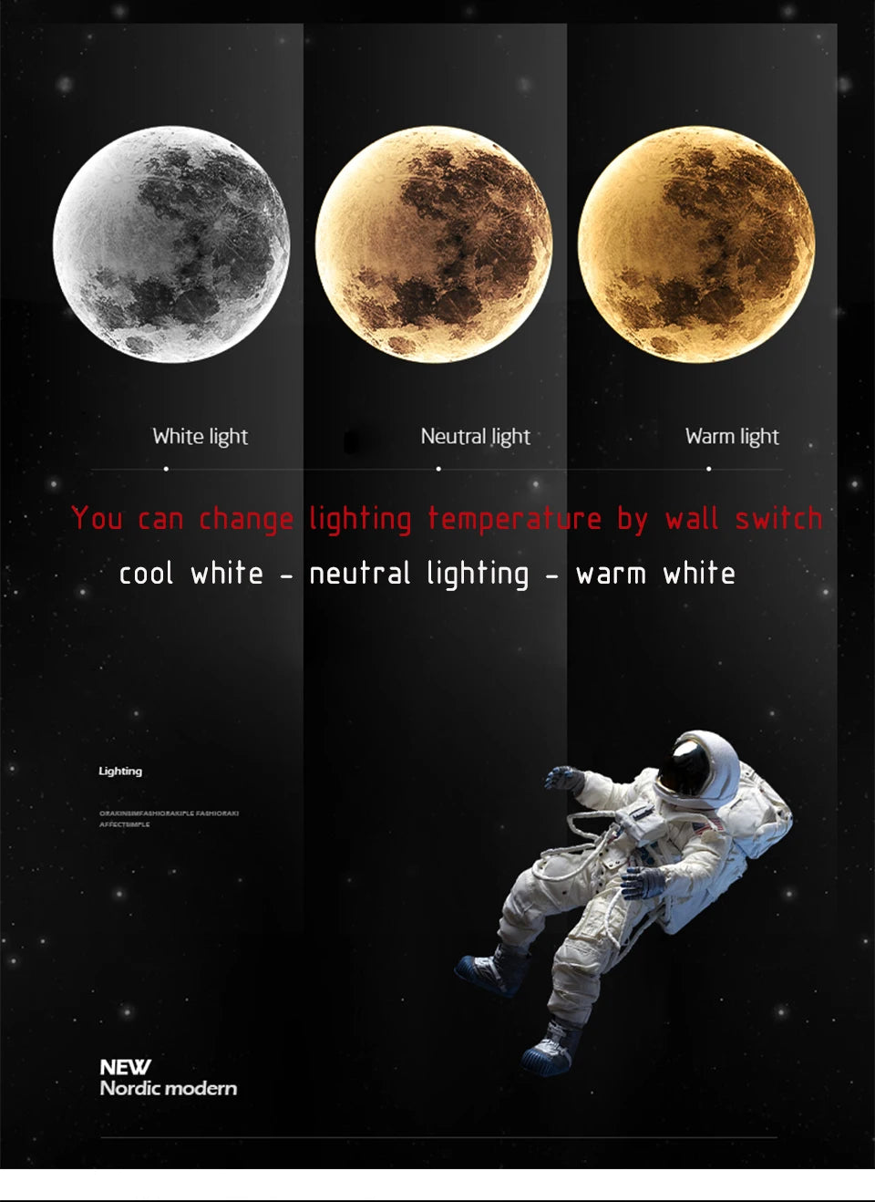 Modern LED Wall Lamp Moon Indoor Lighting For Bedroom Living Hall Room HOME Decoration Fixture Lights decorate Lusters Lamps