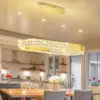 Oval Crystal Chandelier,LED Ring Chandelier for Kitchen Island Modern Linear Oval Chandeliers for Dining Room