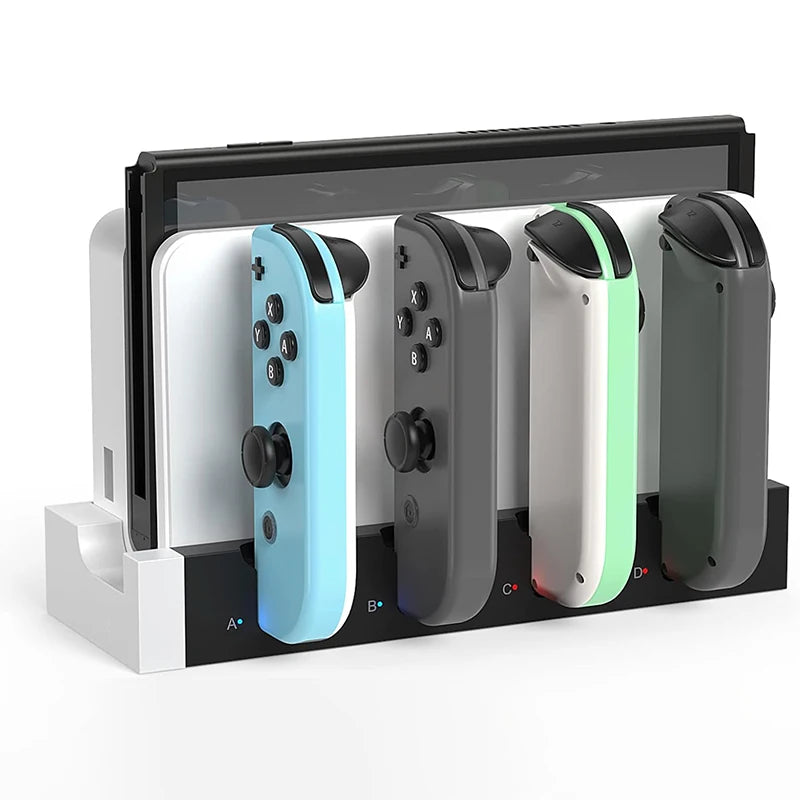 PG-9186 for Joycon Charging Dock Station for Switch&OLED - Charges up to 4 Controllers, Compatible with Switch and OLED Model